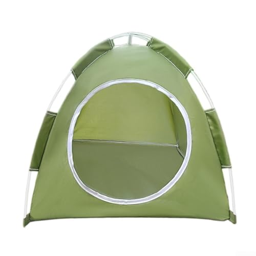 Praktisch faltbares, waschbares Haustierzelt, ideal für Outdoor-Camping mit Haustieren (dunkelgrün) von PETSTIBLE