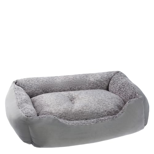 PETSTUFF Hundebett Kissen herausnehmbar waschbar Farb- und Größenwahl, grau, L von PETSTUFF