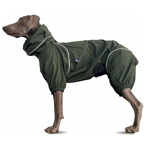 PETT2GO Windjacke für Hunde, leicht, Dunkelolivgrün, Größe 3XL von PETT2GO