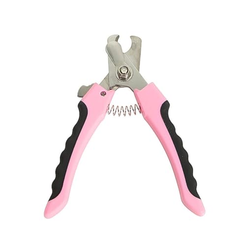 PETWERK® Krallenschere für Hund und Katze| Krallenstutzen| Krallenpflege| Edelstahl Krallenschere| Krallenknipser (Pink/Schwarz) von PETWERK