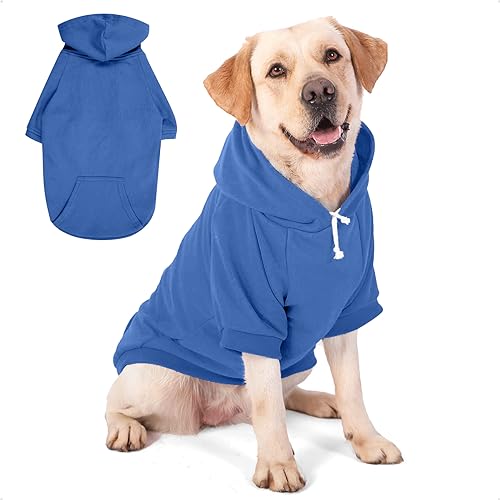 PETWIT Haustierkleidung für Hunde, Hunde-Kapuzenpullover mit Leine, Taschen und Kapuze für mittelgroße und große Hunde von PETWIT