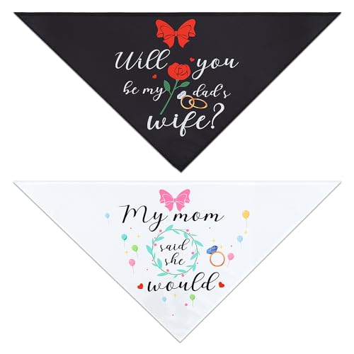 2St Hochzeits Haustier Bandanas, Hundehalstuch Hunde Schal Haustier Dreieckstuch für Katze und Hund für Hochzeiten, Heiratsanträge und Verlobungen, Haustiere (M) von PEUTIER