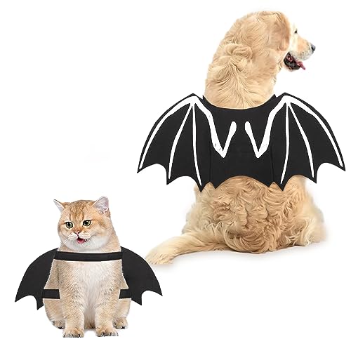 PEUTIER Halloween Haustierkostüm, Interessantes Haustier Fledermaus Zubehör Hunde Halloween Kostüme Halloween Haustier Zubehör für Katzen Hunde Halloween Party (L) von PEUTIER