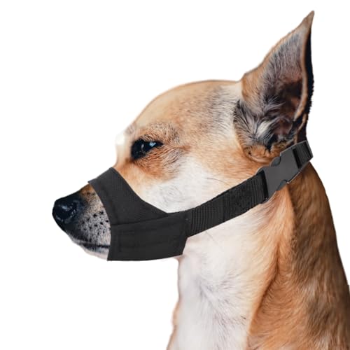 PEUTIER Maulkorb für Kleine und Mittelgroße Hunde mit Kurzer Schnauze, Maulkorb Gegen Beißen Dog Muzzle für Chihuahua Shih Tzu, Schnauzenumfang 8,9-10,8cm von PEUTIER