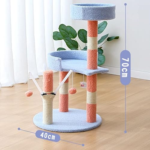 Katze Kletterbaum Katzenkratzbaum Dreilagiges Kratzbaumhaus Vierlagiges Katzen-Klettergerüst Couchschutz Möbel Katzenkratzbaum Haustiere Spielzeug Kratzbaum, Kratzturm (Color : Three Layer) von PEVSCO