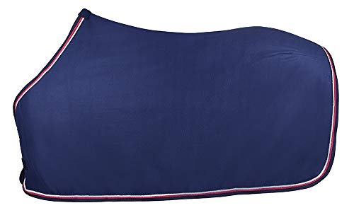 PFIFF 101496 Pferde Polarfleece Decke Pauline, Fleecedecke Pferdedecke, Blau / Pink 125 von PFIFF