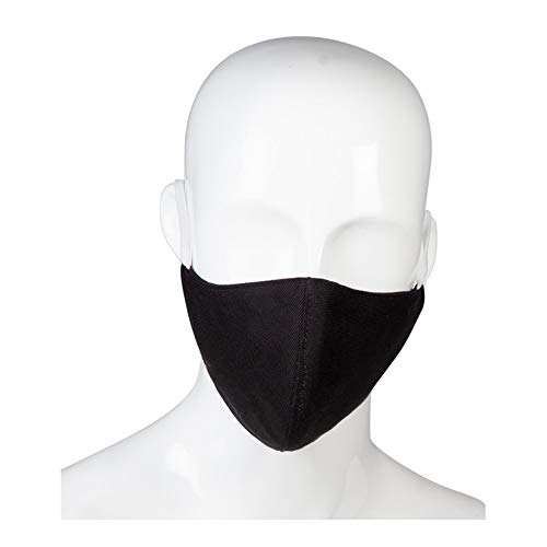 PFIFF 102914 Gesichtsmaske, Stoff, 2-lagig, schwarz L von PFIFF