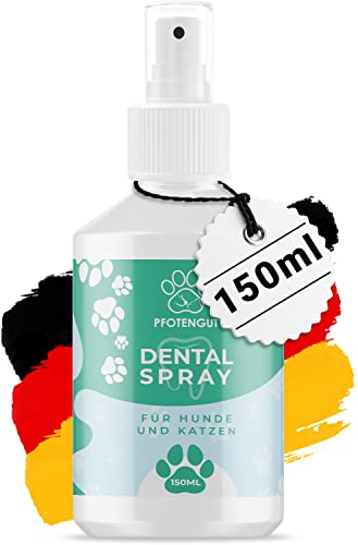PFOTENGUT® Dental Spray für Hunde und Katzen [Made IN Germany] - 100% natürlicher Zahnsteinentferner für Hunde gegen Mundgeruch - Hunde Zahnpflege & Zahnreinigung ohne Bürsten - 150ml von PFOTENGUT