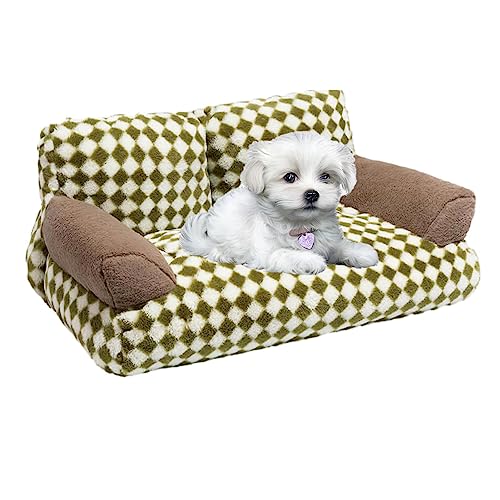 Plüschsofa für Haustiere - Plaid Home Haustiere Schlafbett,Nacken- und Kopfstütze für Haustierschlafzubehör für Katzen, Hunde und andere kleine Tiere Pfrank von PFRANK