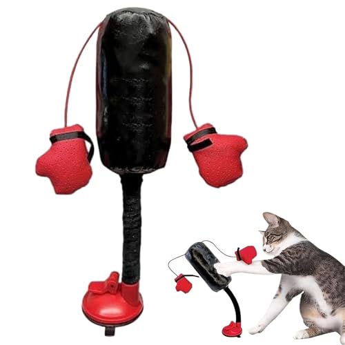 PGSLPH Katzen-Boxsack-Spielzeug, Boxsack mit Handschuhen Katzenspielzeug, Interaktives Haustierspielzeug, Interaktives Katzenspielzeug für Hauskatzen von PGSLPH