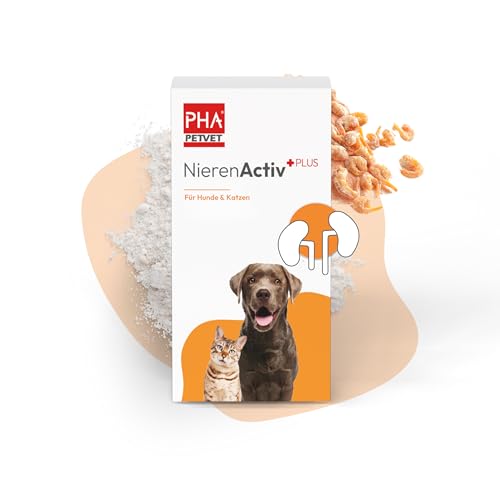 PHA Nieren Activ Plus für Hunde und Katzen, Unterstützung der Nierenfunktion, Nierengesundheit von Hund und Katze, Futterergänzung Pulver 60 g von PHA PETVET