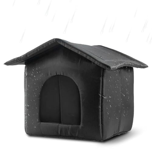 Katzenhäuser für den Außenbereich, wasserdichtes Katzenhaus Hundehaus, isoliertes Feral-Katzenhaus Unterschlupf für den Winter, Haustierhaus für Streuner und Katzen im Freien von PHASZ