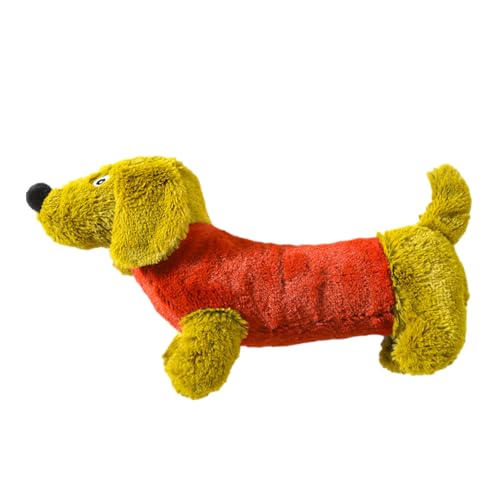 PHASZ Flauschiges Welpenspielzeug,Interaktives Hundespielzeug - Bissfestes Tier-Motiv, Robustes, hübsches Plüschhunde-Quietschspielzeug für kleine, mittelgroße Hundewelpen von PHASZ