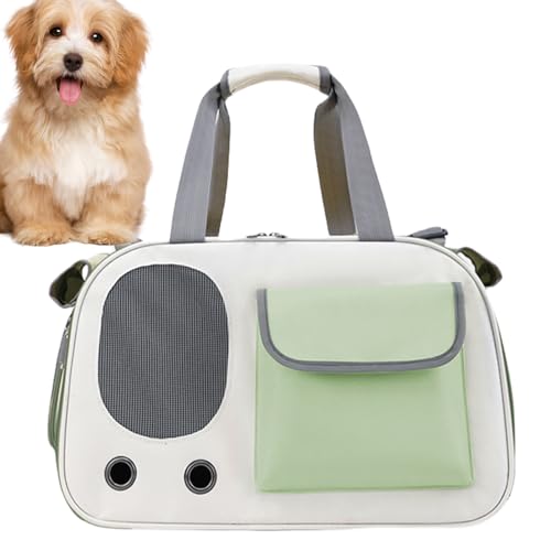 PHASZ Tragetasche für Haustiere, Reisetasche für Hunde,Tragbare Tragetasche für Haustiere | Durchsichtiger Reiseträger mit Sichtschutz für Haustiere für Katzen und Hunde, mittlere Größe von PHASZ