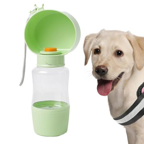 Tragbare Wasserflasche für Hunde, 400 ml, Reise-Napf, Wasserflasche mit abnehmbarem Umhängeband, Haustier-Trinkzubehör für Picknick, Reisen, Camping, Wandern, Spazierengehen Phasz von PHASZ