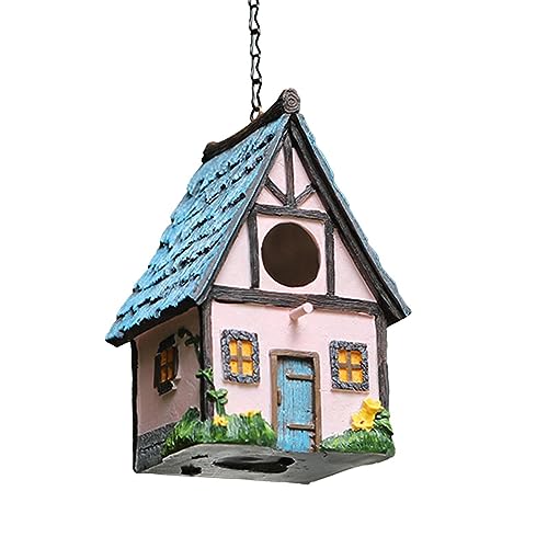 Vogelhaus aus Kunstharz, hängbar, wasserdicht, sonnenfest, für den Außenbereich, Geschenke für Vogelliebhaber, dekoratives Harz für den Außenbereich, Garten, Hof, Vogelhaus Phasz von PHASZ