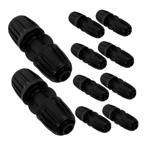 PHENOFICE 10st Bewässerungsanschluss Gartenschlauch Adapter Wiederverwendbare Verbindungsstücke Tropfrohradapter Tropfbewässerungsanschlüsse Tropfbewässerungsteile Black Sport von PHENOFICE