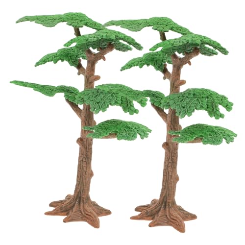 PHENOFICE 2st Mikro-landschaftsbaum Sandtischbaummodell Pflanzenmodell Modell Gras Natürliche Landschaft Modellbäume u Miniaturbäume Miniaturbaum Künstlicher Baum Miniaturpflanzen PVC Green von PHENOFICE