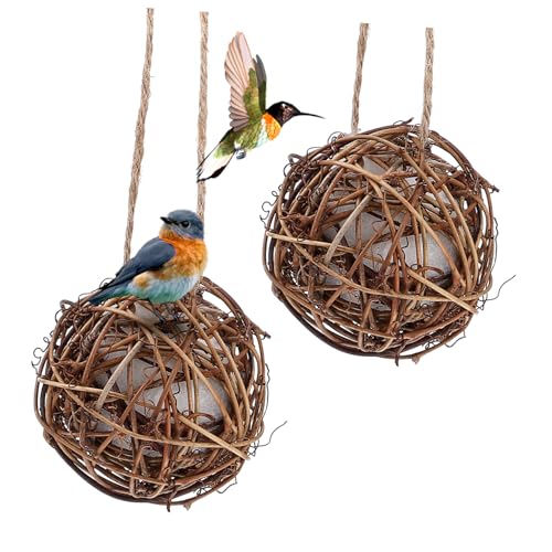 PHENOFICE 2st Vogelnestmaterial -vogelhäuser Kolibri-Nest Im Freien Materialien Für Vogelhäuschen Vogel-Rattan-Spielzeug Kugeln Aus Vogelmaterial Kolibri Nest Selber Machen Baumwolle von PHENOFICE