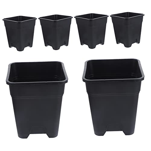 PHENOFICE 6er Set Pflanzentöpfe Für Garten Und Balkon Square Root Control Töpfe Für Sukkulenten Und Pflanzenpflege Hochwertige Pflanzkübel Für Die Gartenarbeit von PHENOFICE