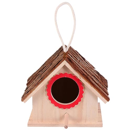 PHENOFICE Hölzernes Vogelnest Vogelzuchtbox Vogelhaus Vogelhaus Draußen Schlafplatz Tasche Hängendes Vogelhaus Vogelnest Vogel Für Sittiche Birdie Vogel Holznest von PHENOFICE