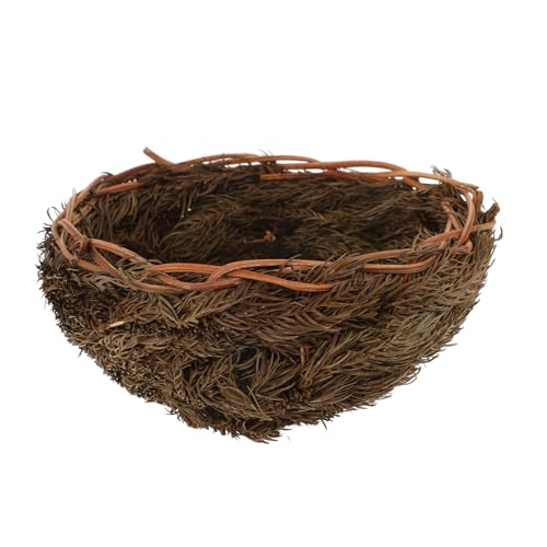 PHENOFICE Vogelbrutnest Vogelnest Vogelnester zum Basteln kleines tierbett Rattan-Vogelhaus Papageiennest Vogelkäfig vogelschutz Vogelnesterdekorationen Vogelhaus-Ornament hölzern von PHENOFICE