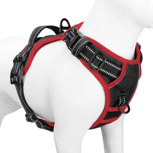 PHOEPET Verstellbares Sicherheits-Hundegeschirr für mittelgroße und große Hunde, mit gepolstertem Griff und reflektierender Haustierweste, leicht zu kontrollieren für den täglichen Spaziergang oder PHOEPET Verstellbares Sicherheits-Hundegeschirr für mittelgroße und große Hunde, mit gepolstertem Griff und reflektierender Haustierweste, leicht zu kontrollieren für den täglichen Spaziergang oder von PHOEPET
