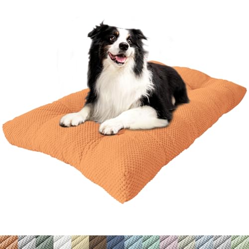 PHUSTJKL Hundebett Mittelgroße Kleine Hunde, 120x70x8cm Waschbar Hundekissen mit Rutschfester Unterseite, Flauschiges Atmungsaktiv Superweich Katzenbett Haustierbett Hundematratze-Orange PHUSTJKL Hundebett Mittelgroße Kleine Hunde, 120x70x8cm Waschbar Hundekissen mit Rutschfester Unterseite, Flauschiges Atmungsaktiv Superweich Katzenbett Haustierbett Hundematratze-Orange von PHUSTJKL