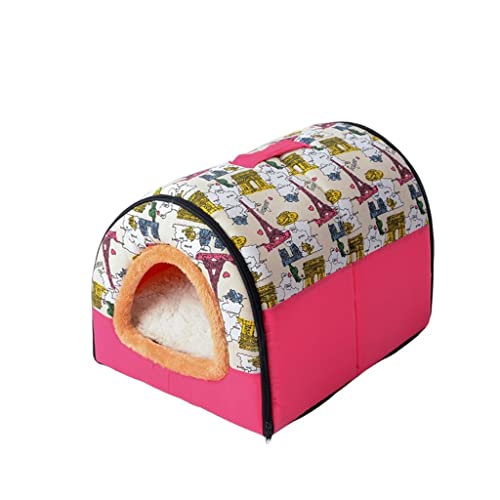 Häschenhaus Kleines Tier Tunnelhaus, Guinea Pig Bett Höhle Spielen schlafende ruhende Plüsch Nest Lebensräume for Meerschweinchen Kaninchen Bunny Chinchillas Igel Ratten Kaninchenbett von PIAOLING