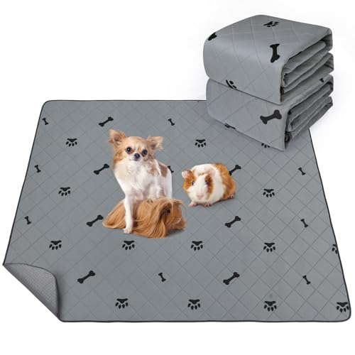 PICK FOR LIFE Saugfähige PIPI-Pads für Meerschweinchen, 2 Stück 60x90cm Waschbare PIPI Pads für Kaninchen, Wiederverwendbare PIPI Matten, Unterlagen für Hamster, Kaninchen, Hunde von PICK FOR LIFE