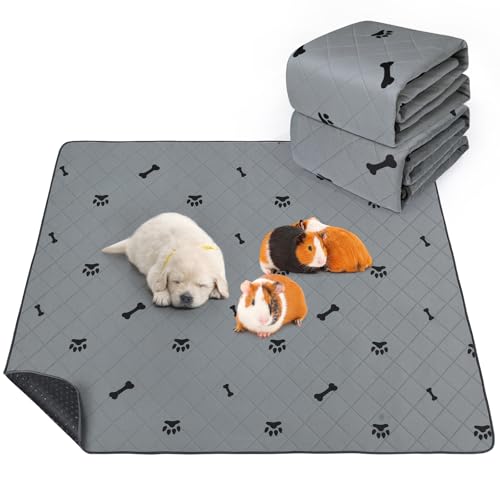 PICK FOR LIFE Saugfähige PIPI-Pads für Meerschweinchen, 2 Stück 60x120cm Waschbare PIPI Pads für Kaninchen, Wiederverwendbare PIPI Matten, Unterlagen für Hamster, Kaninchen, Hunde von PICK FOR LIFE