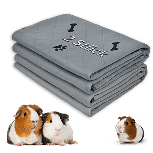 2 Stück PIPI Pads für Meerschweinchen, 4 Lagen super Saugfähig Kleintier Pee Pads, Waschbare und Wiederverwendbare Haustier Hygieneunterlage für Hamster, Kaninchen, Hunde von PICK FOR LIFE