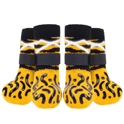 PICK FOR LIFE Reflektierende Hundesocken mit Griffen, rutschfeste Hundesocken, Pfoten stoppen Lecken, Hundepfotenschutz, Hundeschuhe für verletzte Pfoten, rutschfeste Hundesocken für Hartholzböden, von PICK FOR LIFE