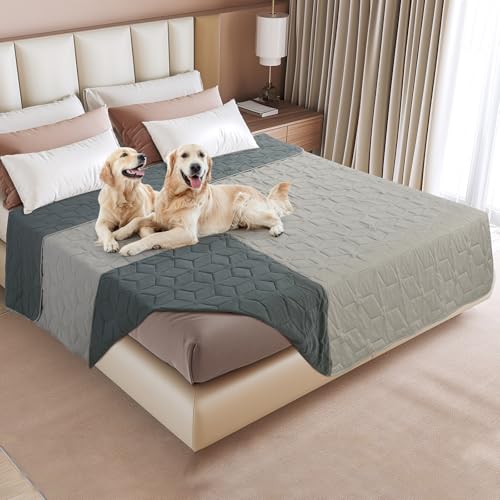 PICK FOR LIFE Wasserdichter Bezug für Hundebett, Sofa, 208 x 208 cm, Grau von PICK FOR LIFE