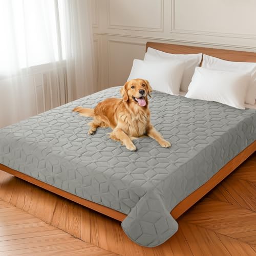 Wasserdichter Hundebettbezug für Bett, Sofa, 97 x 190 cm, Grau von PICK FOR LIFE