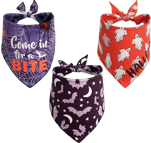 3er Set Halloween Bandana für Hunde von PICKUPIK