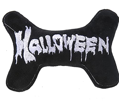 Hundespielzeug aus Plüsch, quietschendes Knochenspielzeug für kleine Hunde, Haustiergeschenke für Halloween von PICKUPIK