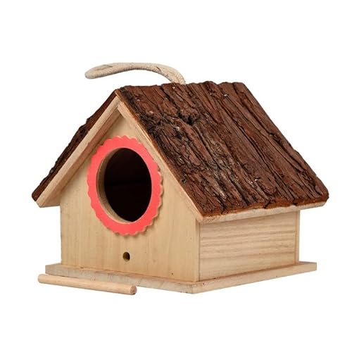 PIGWO Massivholz Vogelbrutkasten Vogelkäfige für kleine Vögel Outdoor Dekoration Vogelnest Haustier Schlüpfkasten Vogelhäuser von PIGWO