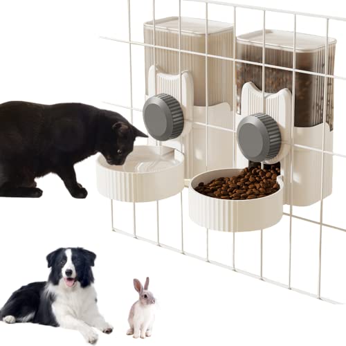 Haustierkäfig-Futterspender, 2 Stück/Set, 1 l, automatischer Futterspender und Wasserspender for Hunde, hängende Futternäpfe for kleine Haustiere, Käfigzubehör for Hunde, Katzen, Kaninchen/396 von PINFANSHIJIE
