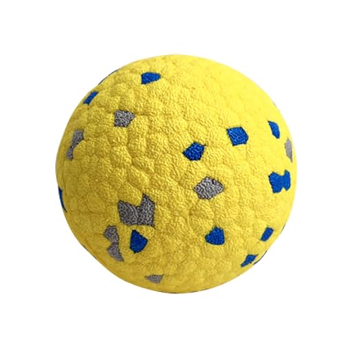 Hunde-Übungsball-Set, Apportier-Set, Spielzeugbälle, interaktives Tennis, unzerstörbares Spielzeug for aggressive Kauer, langlebiges Kauwasser, Outdoor-Spaß, mehrfarbig, 6,3 cm/1613 ( Color : Yellow , von PINFANSHIJIE