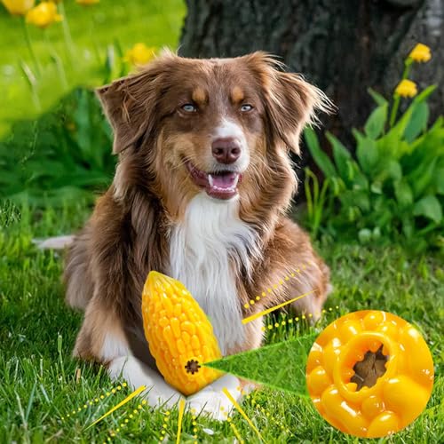 Interaktives Hundespielzeug for aggressive Kauer, große und mittelgroße Rassen, Leckerli-Spender, langsamer Futterspender, unzerstörbar, langlebig, sicher, Gummi, Zähne sauber, strapazierfähig, robust von PINFANSHIJIE