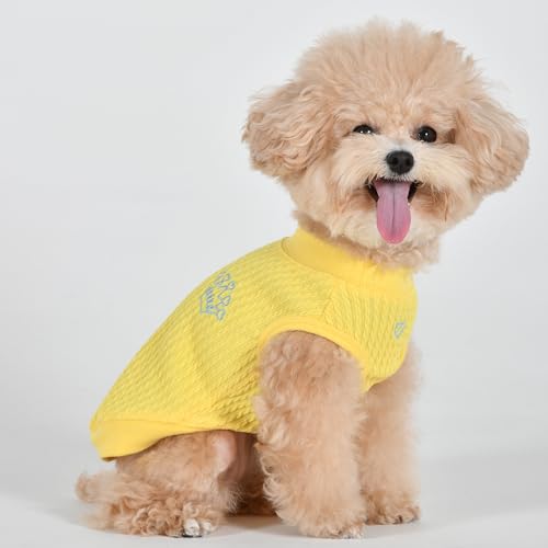 Grace Hunde-Top-T-Shirt Yellow L von PINKAHOLIC