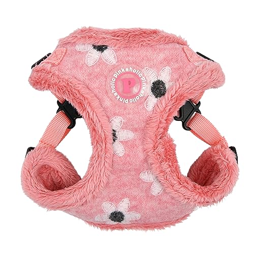 Pinkaholic New York Nanala Comfort Hundegeschirr Step-In Warm Winter Blumenmuster für kleine Hunde, indisches Rosa, Größe S von Pinkaholic New York