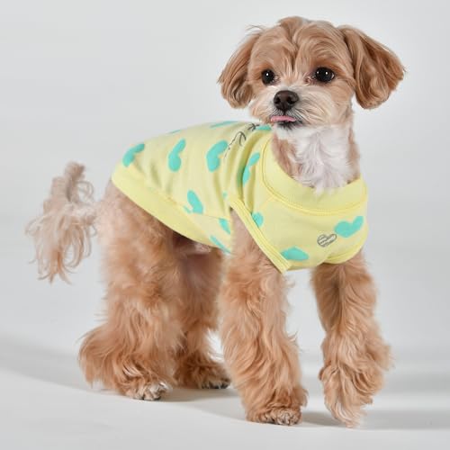 Sonata of Love Hunde-Top-T-Shirt Yellow L von PINKAHOLIC