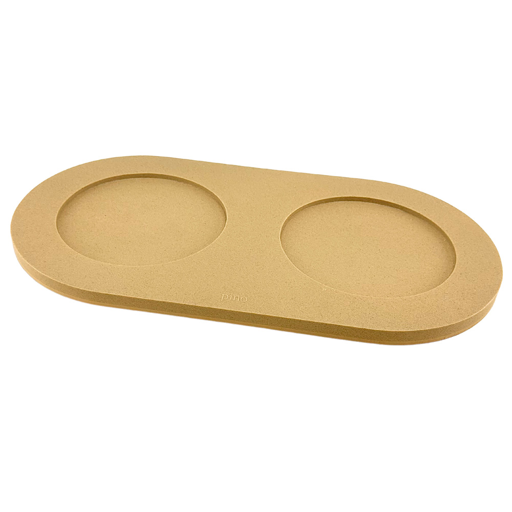 pino Napfunterlage Serving Tray Sand camel brown solid, Gr. S/M, Maße: ca. 41,5 x 22 cm von PINO