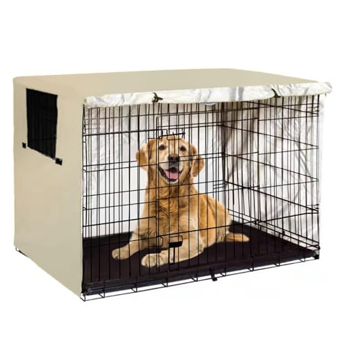 PINVNBY Abdeckung für Hundekäfige, 61 x 45,7 x 48,3 cm, Beige von PINVNBY