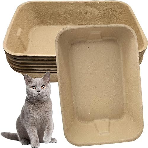 PINVNBY Einweg-Katzentoiletten für Katzen, Papier-Katzentoiletten, Pappeinlage, für Kätzchen, Kaninchen und andere Kleintiere, allein oder als Box-Einlagen, 41 x 31 x 9,4 cm, 8 Stück von PINVNBY