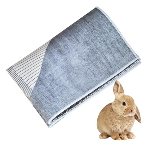 PINVNBY Waschbare Kaninchentoilettenmatte, 80 x 50 x 0,6 cm, wiederverwendbar, wasserdicht, Kaninchenkäfig, Kleintier-Töpfchen-Teppich mit rutschfester Unterseite, für Kaninchen, Chinchillas, Katzen von PINVNBY