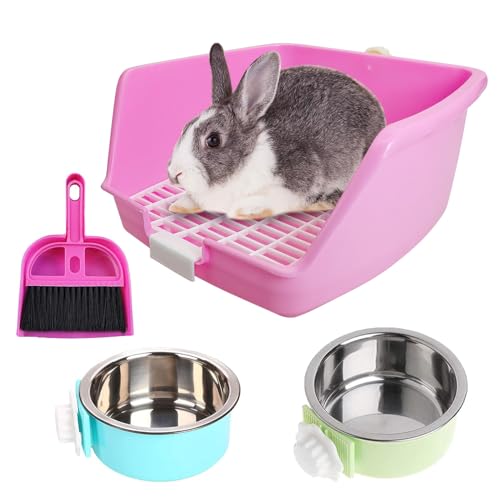 PINVNBY Kaninchentoilette für Käfig Bunny Eckstreu Bettkasten Kleintierstreu Pfanne von PINVNBY