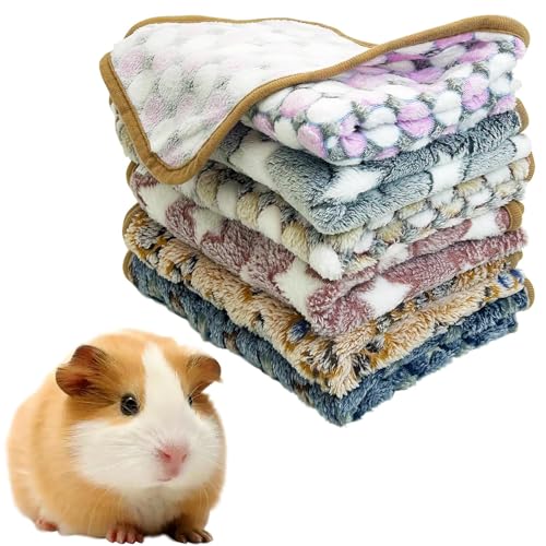 PINVNBY Meerschweinchen-Decken, weiche Fleece-Bettwäsche für Meerschweinchen, Käfig, waschbar und wiederverwendbar, für Kleintiere, Schlafmatte für Hamster, Frettchen, Chinchilla, Igel, 61 x 40,6 cm, von PINVNBY